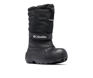 Columbia Unisex-Child Powderbug Snowlite Hiking Boot, Schwarz/Weiß, 4 Big Kid