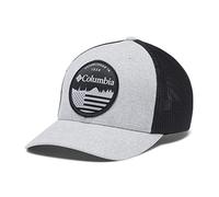 Columbia Unisex Netz-Ballkappe Grau meliert/Schwarz/Flagge L-XL