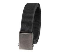 Columbia Unisex-Erwachsene Military Web Belt-Adjustable One Size Cotton Strap and Metal Plaque Buckle Gürtel, Schwarz, Einheitsgröße