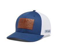 Columbia Baseballkappe PFG – Leder & Netzstoff, Fischflagge – Carbon/Weiß, X-Large