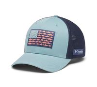 Columbia Unisex-Erwachsene PFG Fish Flag Mesh Ball Cap Verschluss, Crushed Blue/Nocturnal/Us Fischflagge, L-XL