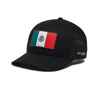 Columbia Unisex-Erwachsene PFG Mesh Ballkappe - hoch Cap, Schwarz/Schwarz/Mexiko-Fischflagge, XXL
