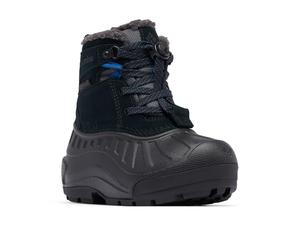 Columbia Unisex Kid's Youth Powderbug Alpine Waterproof Snow Boot, Dark Grey Mountain Blue, 33 EU