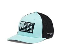 Columbia Unisex PFG Fischflagge Mesh Ballkappe - hoch Cap, Gulf Stream/Black/Offshore Slam Flag, S-M