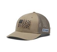 Columbia Unisex PFG Mesh Fish Flag Ball Cap, Tusk, L/XL