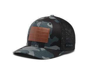 Columbia Unisex Rugged Outdoor Mesh Hat, Black Mod Camo/Tree Flag, Small/Medium