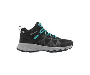 Columbia - Wanderschuhe Tageswanderung - Peakfreak II Mid Outdry Black Teal für Damen - Größe 37,5 - schwarz schwarz 37.5