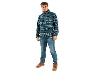Columbia Winterpullover Helvetia II Printed Half 429 Everblue Knit, blau, XL