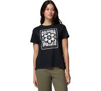 Columbia Women’s Rolling Bend Seasonal Graphic T-shirt black, flower power badge (010) L