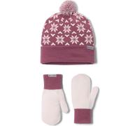 Columbia Women’s Snowflake Beanie and Mitten Set antique mauve, mineral pink, powder pink (551) O/S