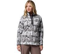 Fleecepullover COLUMBIA "Benton Springs Printed 1/2 Snap", Damen, Gr. M (38/40), cirrus grau, sketchup, Obermaterial: 100% Polyester, Sweatshirts Fleecepullover, mit Halber Druckknopfverschluss, Langa