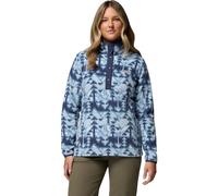 Fleecepullover COLUMBIA "Benton Springs Printed 1/2 Snap", Damen, Gr. S (34/36), rainy day, sketchup, Obermaterial: 100% Polyester, Sweatshirts Fleecepullover, mit Halber Druckknopfverschluss, Langarm