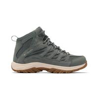 Wanderschuh COLUMBIA "CRESTWOOD™ MID WATERPROOF", Damen, Gr. 40,5, grau (sedona sage, tea light), Leder, Synthetik, Textil, Schuhe Wanderschuh, knöchelhohe Form, wasserdichte Ausführung, profilierte G