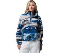 Columbia Women's Helvetia II Cropped Sherpa Half Snap Printed Fleece phoenix blue, summits (443) XS