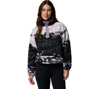 Columbia Women's Helvetia II Cropped Sherpa Half Snap Printed Fleece shale purple sisters, shale purple (554) L