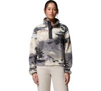 Columbia Women's Helvetia II Cropped Sherpa Half Snap Printed Fleece shark, dreaming (013) M