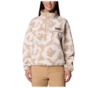 Columbia - Women's Helvetia II Printed Cropped Half Snap - Fleecepullover, Gr. L, beige (SeaSalt/Sprayflower)