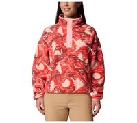Columbia - Women's Helvetia II Printed Cropped Half Snap - Fleecepullover, Gr. L, rot (PoppyRed/Sunscape)