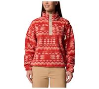 Columbia - Women's Helvetia II Printed Cropped Half Snap - Fleecepullover, Gr. S, rot (PoppyRed/Retrotree)