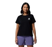 Columbia Women's Rolling Bend Graphic Short Sleeve, Short Sleeve T-Shirt, Black/Stacked Gem Mini, Small