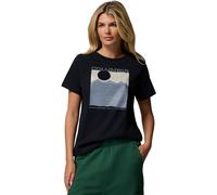Columbia Women's Rolling Bend Graphic T-shirt black, framed linescape (019) XL
