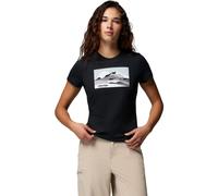 Columbia Women's Ruby Springs Graphic Fitted Technical T-shirt black moonlit hillscape (013) S