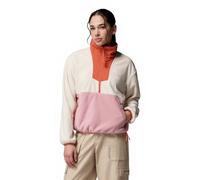 Columbia Women's Sequoia Grove Half Zip Fleece Pull Over, Chalk, Eraser Pink, Toskana, XL