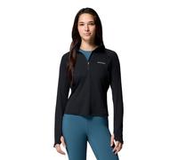 Columbia Women's Stealth Spring Long Sleeve Half Zip Tee, Long Sleeve T-Shirt, Black, X-Large