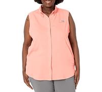 Columbia Women's Tamiami Women's Sleeveless Shirt, Tiki Pink, XX-Large