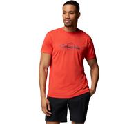 Columbia Zero Rules Light Short Sleeve Graphic Crew super sonic, scripted peaks (845) XL