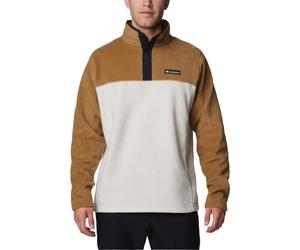 Columbia - Zweifarbiges Fleece - Steens Mountain Half Snap II Dark Stone Delta Black für Herren aus Wolle - Größe L - Braun Braun L