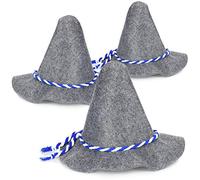 com-four® Trachtenhut für Oktoberfest, Karneval oder Fasching | Bayernhut aus Filz mit blau/weißer Kordel - Seppelhut