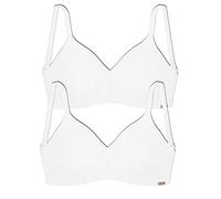 COMAZO Earth 2er Sparpack Damen BH gemoldet, Gr.75-B, Weiss