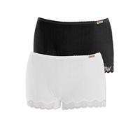Comazo Earth 2er Sparpack Damen Hipster Low Cut, Gr.36, schwarz-Weiss