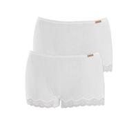 Comazo Earth 2er Sparpack Damen Hipster Low Cut, Gr.44, Weiss