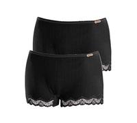 Comazo Earth 2er Sparpack Damen Hipster Low Cut, Gr.46, schwarz