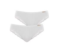 COMAZO Earth 2er Sparpack Damen Jazz Pants Low Cut, Gr.36, Weiss