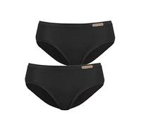 comazo Earth 2er Sparpack Damen Mini Slip, Gr.38, schwarz