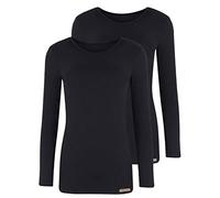 Comazo Earth 2er Sparpack Damen Shirt 1/1 Arm, 40, schwarz