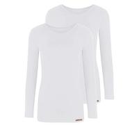 Comazo Earth 2er Sparpack Damen Shirt 1/1 Arm, 40, Weiss