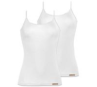 Comazo Earth 2er Sparpack Damen Trägershirt, Gr.36, Weiss