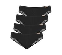 Comazo Earth 4er Sparpack Damen Jazz Pants Low Cut, Gr.40, schwarz