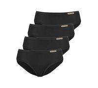 COMAZO Earth 4er Sparpack Damen Mini Slip, Gr.40, schwarz