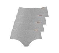 COMAZO Earth 4er Sparpack Damen Panty, Gr.38, grau-Melange