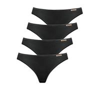 Comazo Earth 4er Sparpack Damen String, Gr.42, schwarz