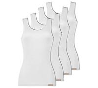 Comazo Earth 4er Sparpack Damen Unterhemd Achselträger, Gr.36, Weiss