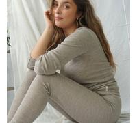 comazo|earth Damen Leggings aus Wolle-Seide Mix | GOTS zertifiziert Nougat-Melange 38