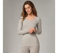 comazo|earth Fairtrade Basic Shirt langarm | GOTS zertifiziert grau-melange 42