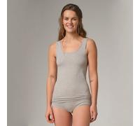 comazo|earth Fairtrade Basic Unterhemd Achselträger | GOTS zertifiziert grau-melange 40