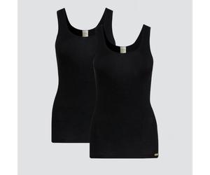 comazo|earth Fairtrade Unterhemd Achselträger, 2er Pack | GOTS zertifiziert schwarz 46